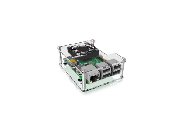 ICY BOX IB-RP106, Bolig, Raspberry Pi, Raspberry Pi, Sort, Gjennomsiktig, Akryl, Stål, Taiwan