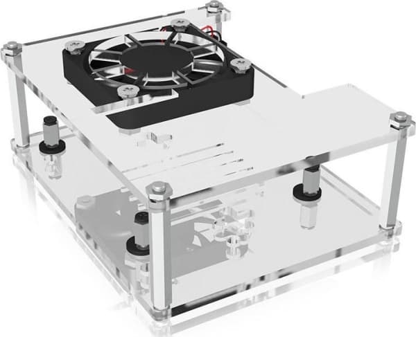 ICY BOX IB-RP106, Bolig, Raspberry Pi, Raspberry Pi, Sort, Gjennomsiktig, Akryl, Stål, Taiwan