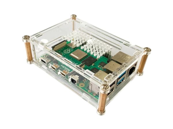 Joy-it rb-casep4+01 SBC-kabinetti Passer til: Raspberry Pi läpinäkyvä