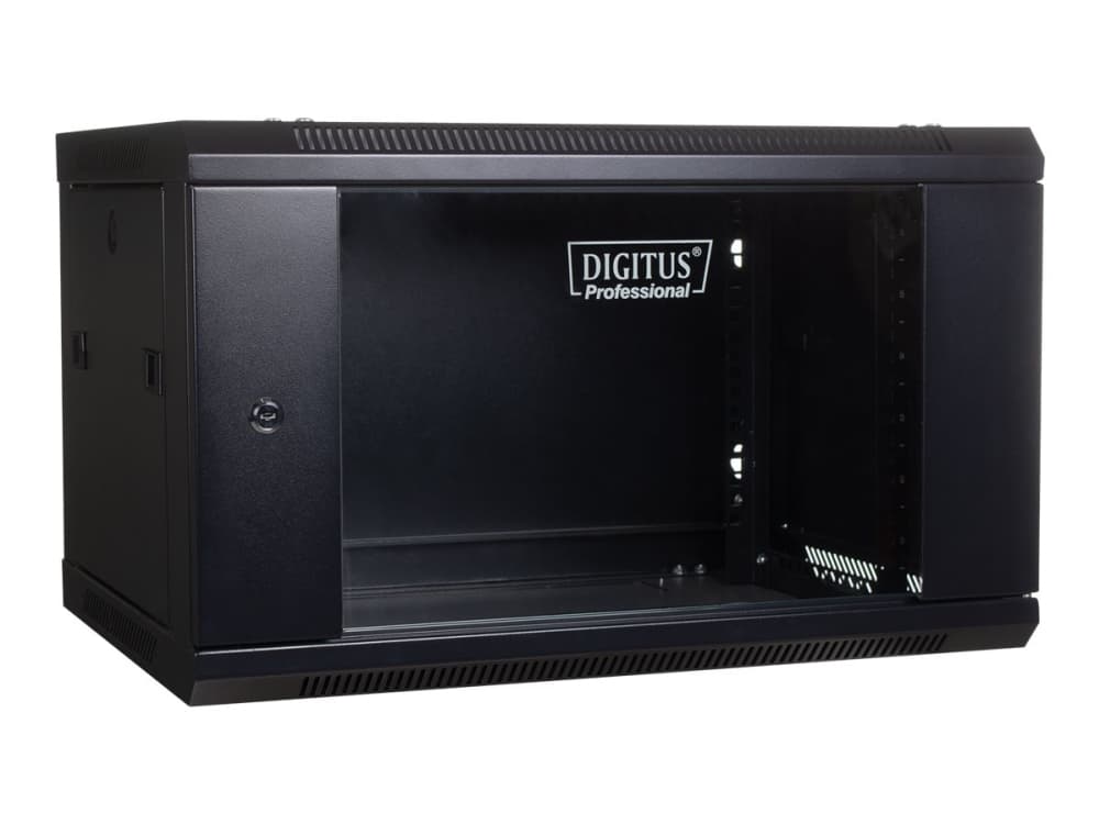 DIGITUS Professional DN-WU19 04U/450/B - Skåp - väggmonterbart - svart, RAL 9004 - 4U - 19"