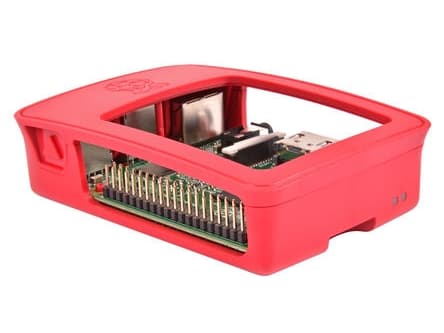 Raspberry Pi - Fodral - ABS-plast - vit, röd - för Raspberry Pi 3 Model B