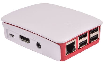 Raspberry Pi - Fodral - ABS-plast - vit, röd - för Raspberry Pi 3 Model B