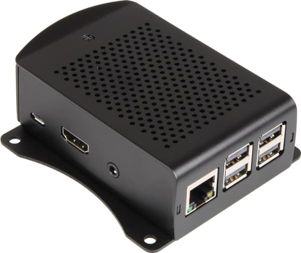 Joy-it rb-alucase+06 SBC-kotelo Sopii: Raspberry Pi kiinnityslenkillä Musta