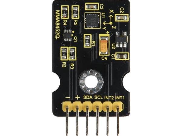 Joy-iT SEN-MMA8452Q, Akselerasjonssensor, Arduino/Raspberry Pi, Sort, Gull, Sølv, 350 mm, 20 mm, 7 mm