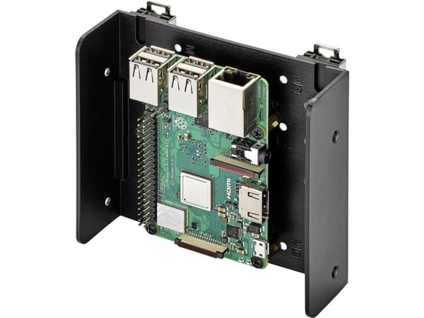 Renkforce DIN-Rail-holder Passer til: Raspberry Pi, Arduino, Banana Pi til hatskinnemontering Sort