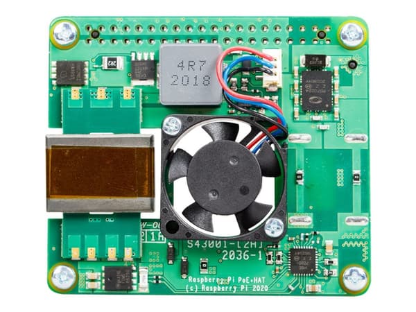 Raspberry Pi PoE+ HAT - Lisälevy - Raspberry Pi 3 Model B+, 4 Model B -malleihin