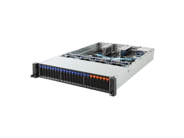 Gigabyte R281-Z91 (rev. 100) - Server - rackmonterbar - 2U - toveis - ingen CPU - RAM 0 GB - PCI Express - hot-swap 2.5" brønn(er) - uten HDD - AST25