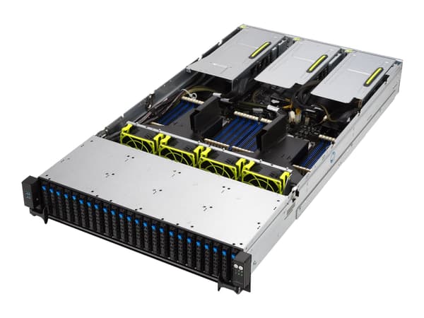ASUS RS720A-E11-RS24U - Server - rackmonterbar - 2U - toveis - ingen CPU inntil - RAM 0 GB - SATA - hot-swap 2.5" brønn(er) - uten HDD - AST2600 - 10 Sølv