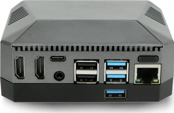 Argon40 Aluminiumfodral för Raspberry Pi 4B med fläkt - Argon ONE M.2 - grå