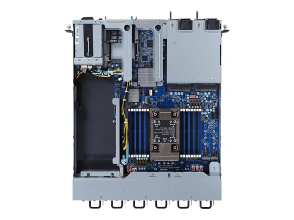 Gigabyte E162-220 (rev. 100) - Server - rackmonterbar - 1U - 1-veis - ingen CPU inntil - RAM 0 GB - SATA - hot-swap 2.5" brønn(er) - uten HDD - AST26