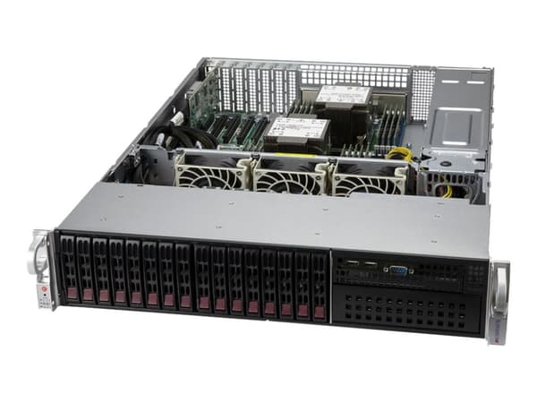 Supermicro Mainstream SuperServer 220P-C9R - Server - rackmonterbar - 2U - toveis - ingen CPU inntil - RAM 0 GB - SAS - hot-swap 2.5" brønn(er) - ute Sort