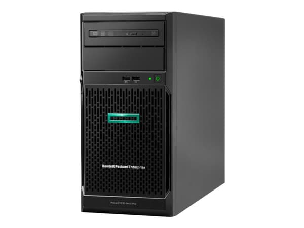 HPE ProLiant ML30 Gen10 Plus Entry - Server - tower 4U - 1-veis - 1 x Xeon E-2314 / inntil 4.5 GHz - RAM 16 GB - SATA - ikke-driftsutskiftbar 3.5" br Sort
