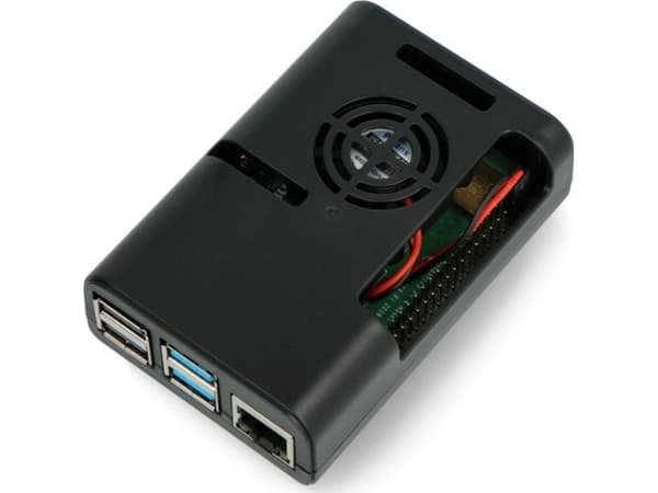 JustPi-deksel med vifte Raspberry Pi 4B (DNG-16791)