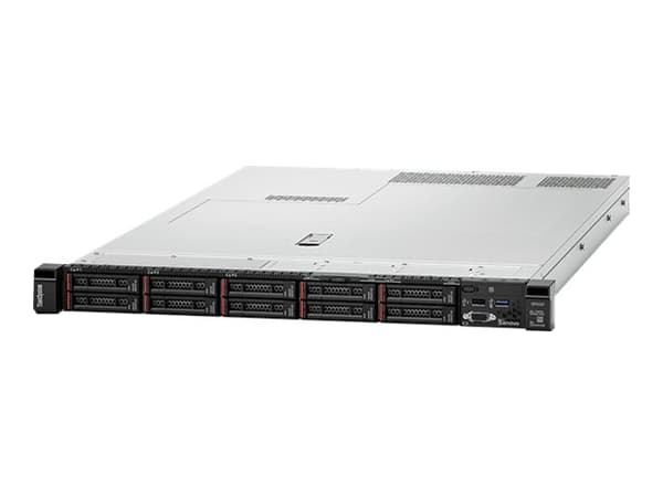 Lenovo ThinkSystem SR630 7X02 - Server - rackmonterbar 1U - toveis - 1 x Xeon Silver 4208 / inntil 3.2 GHz - RAM 32 GB - SAS - hot-swap 2.5" brønn(er Sort, Metallisk