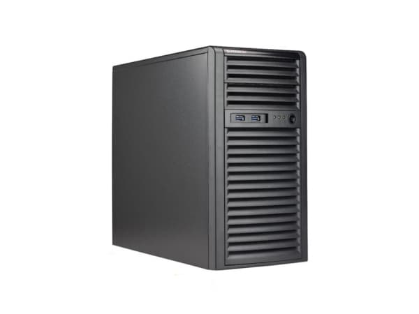 Supermicro SuperServer SYS-530T-I, Intel C252, LGA 1200 (Socket H5), DDR4-SDRAM, 128 GB, Unregistered (unbuffered), 128 GB Svart