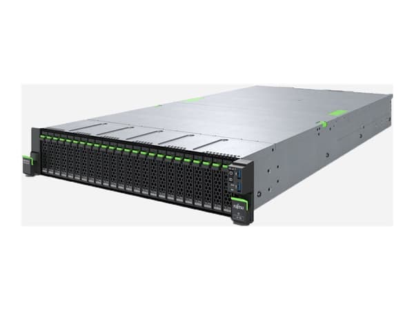 Fujitsu PRIMERGY RX2540 M7 - Server - rackmonterbar 2U - toveis - 1 x Xeon Silver 4410Y / inntil 3.9 GHz - RAM 32 GB - SATA/SAS - hot-swap 2.5" brønn Sort