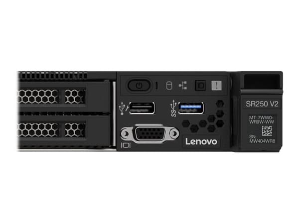 Lenovo ThinkSystem SR250 V2 7D7Q - Server - rackmonterbar 1U - 1-veis - 1 x Xeon E-2378 / inntil 4.8 GHz - RAM 32 GB - hot-swap 2.5" brønn(er) - uten