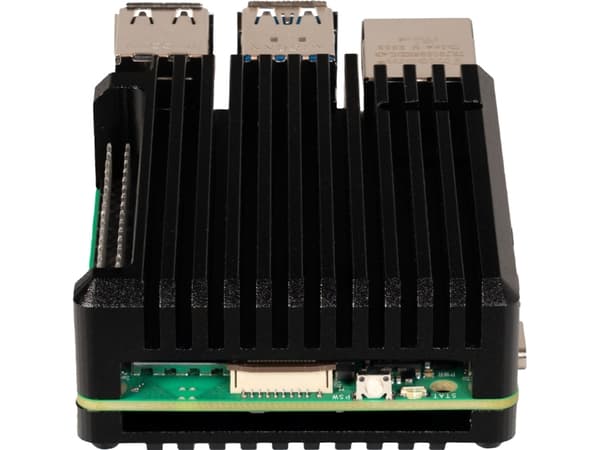 Joy-iT Aluminum case, Case, Raspberry Pi 5, Raspberry Pi, Black, Aluminium, 87 mm