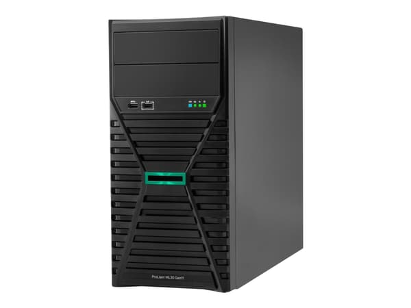 HPE ProLiant ML30 Gen11 Performance - Server - tower 4U - 1-veis - 1 x Xeon E-2434 / inntil 5 GHz - RAM 16 GB - SATA - hot-swap 2.5" brønn(er) - uten Sort