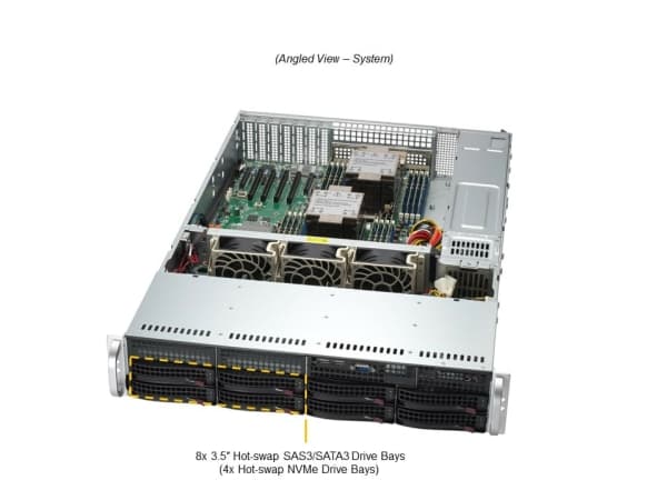 Supermicro Mainstream SuperServer 621P-TRT - Server - kan monteras i rack 2U - ingen CPU upp till - RAM 0 GB - hot-swap 3.5" vik/vikar - ingen HDD -
