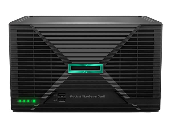 HPE ProLiant MicroServer Gen11 - Server - ultramikrotårn 1-veis - 1 x Xeon E-2414 / inntil 4.5 GHz - RAM 16 GB - SATA - ikke-driftsutskiftbar 3.5" br