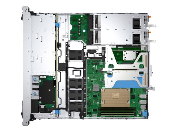 Dell PowerEdge R360 - Server - rackmonterbar 1U - 1-veis - 1 x Xeon E-2478 / inntil 5.2 GHz - RAM 16 GB - SAS - hot-swap 2.5" brønn(er) - SSD 480 GB