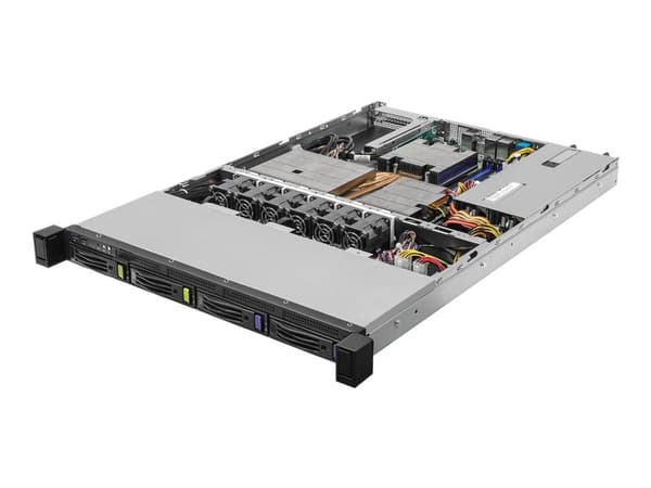 ASRock Rack - Server - rackmonterbar - 1U - inntil - RAM 0 GB - hot-swap - uten HDD - Gigabit Ethernet - uten OS - monitor: ingen Grå