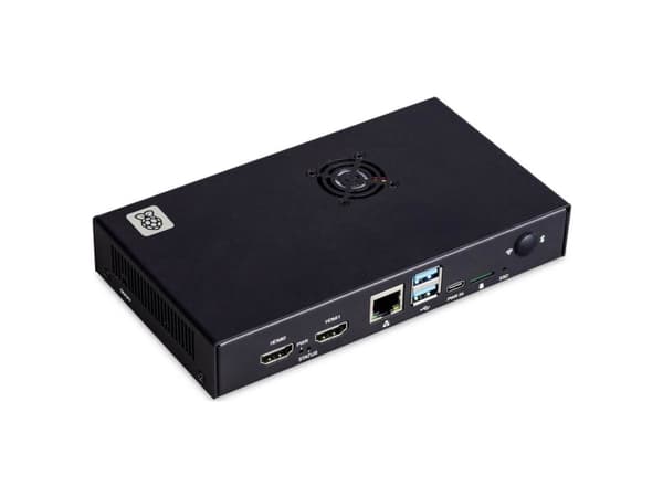 Raspberry Pi® SBC kotelo Sopii: Raspberry Pi sis. aktiivisen jäähdyttimen Musta