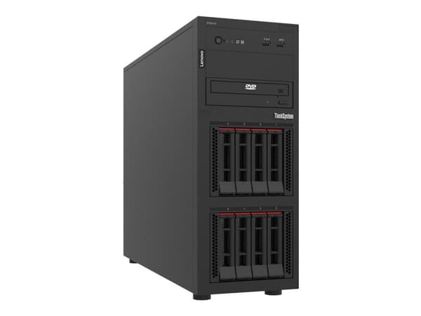 Lenovo ThinkSystem ST250 V3 7DCE - Server - tower 4U - 1-veis - 1 x Xeon E-2436 / inntil 5 GHz - RAM 32 GB - hot-swap 2.5" brønn(er) - uten HDD - Mat Sort