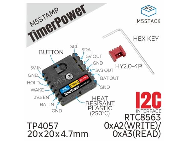 M5Stack S005, Laajennuskortti, M5, M5Stack, Musta, 0 - 60 °C, 3.3 V