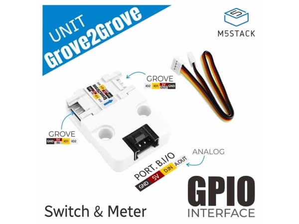 M5Stack U148, Utvidelseskort, M5, M5Stack, Hvit, 5 V, 32 mm