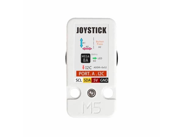 M5Stack U024-C, Joystick-moduuli, M5, M5Stack, Musta, Valkoinen, Muovi, Metalli, 48 mm
