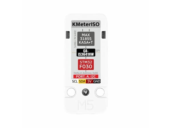 M5Stack Kmeter Isolation Unit, Termisk sensor, M5Stack, Flerfarget, Hvit, 24 mm, 9,6 mm, 56 mm