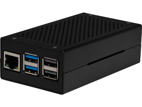 Raspberry Pi RB-ALUCASEP5-M2, Ask, Raspberry Pi, Raspberry Pi, Svart, Gjuten aluminium, 108 mm