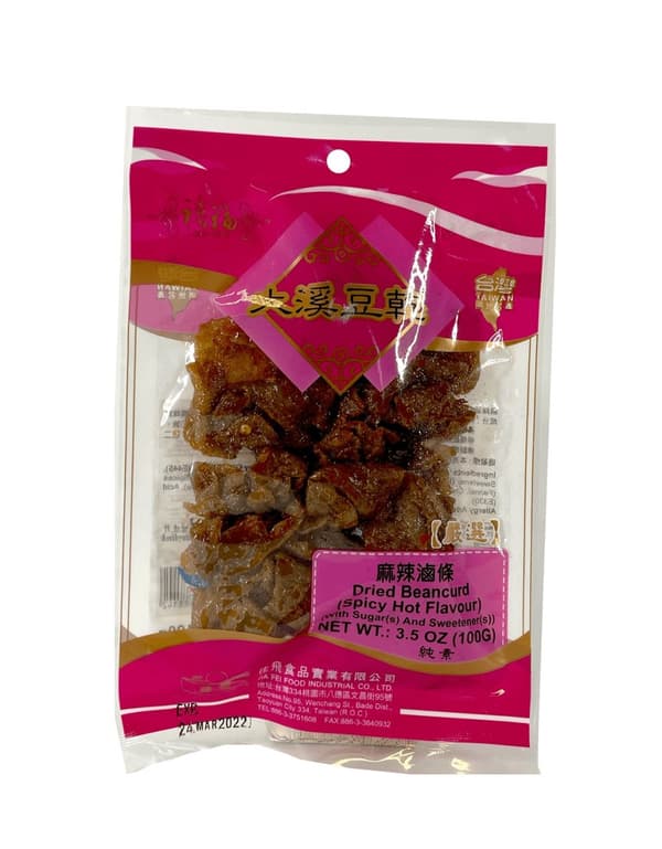 Marinerad Torkad Tofu Stark Chili 100g Shii Fure Taiwan