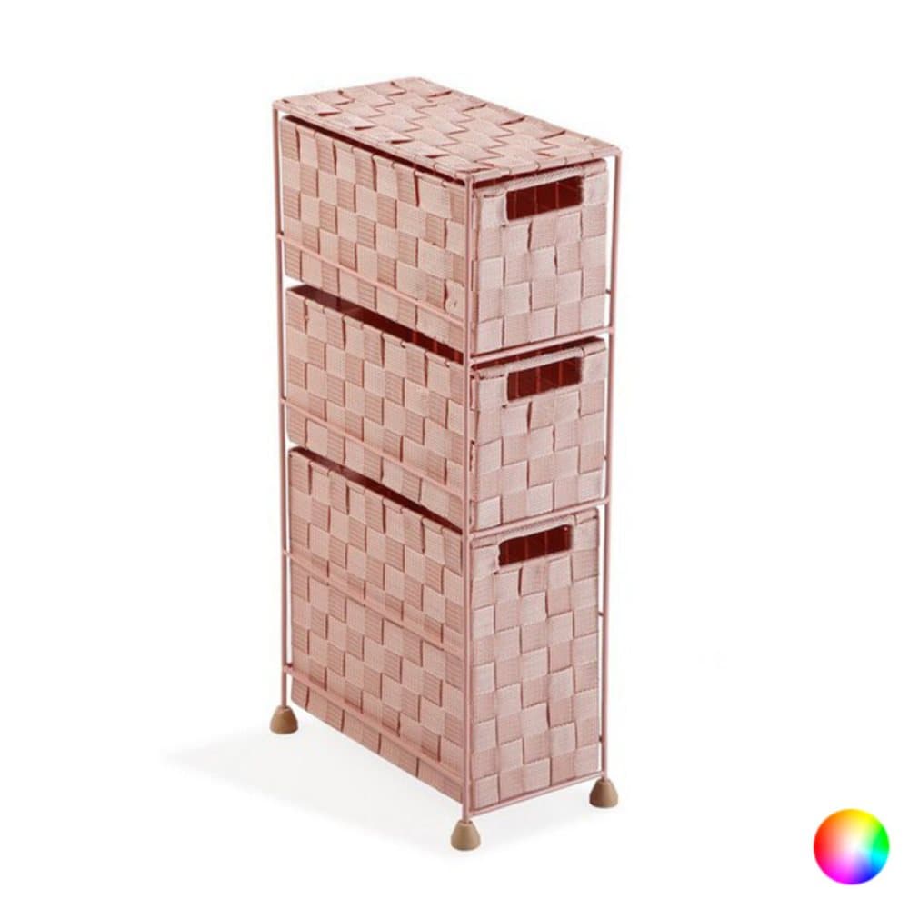 Avlastningsmöbler 3 lådor polypropen (28 x 57 x 15,5 cm) - Rosa