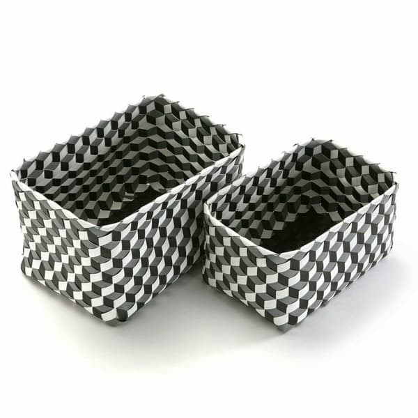 Set med stapelbara förvaringslådor Versa polypropen 2 Delar Fusion (23 x 20 x 33 cm)