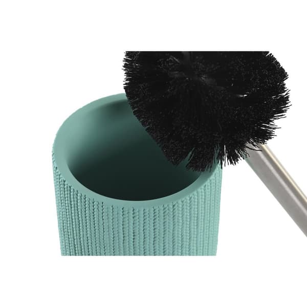 Toalettborste DKD Home Decor Cement Rostfritt stål Grön 10 x 10 x 36 cm