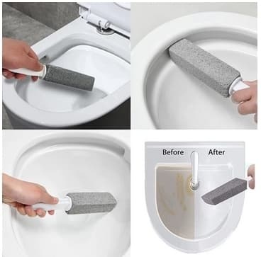 Pimpsten toiletbørste Husholdnings toiletskål Rengøring Limesc 3,8*3,8*23,5CM