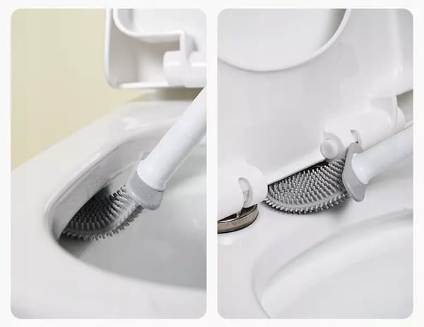 TOILETBØRSTE SILIKONE TIL TOILET WC HVID