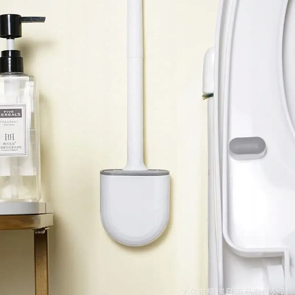 TOILETBØRSTE SILIKONE TIL TOILET WC HVID