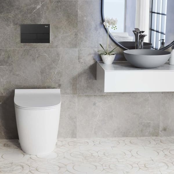 PREP INSTALLATIONSSÆT TIL TOILETSKÅLE MED SKYLLEPLADE T REA T MAT BLACK