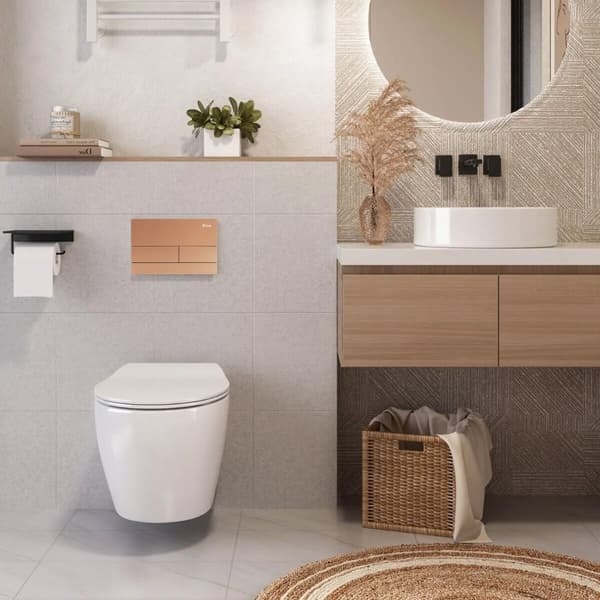 PREP INSTALLATIONSSÆT TIL TOILETSKÅLE MED SKYLLEPLADE T REA T BRUSH COPPER