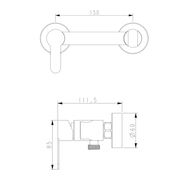 WEZER EKO9A-09-SORT bidet vandhane