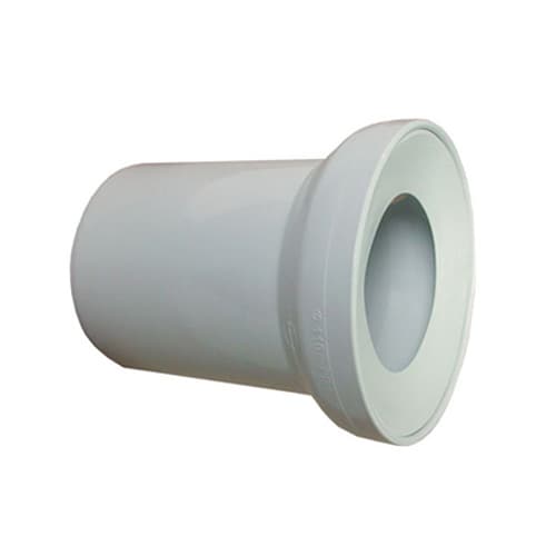 Rør (trapper, riffel) til toiletskål hvid, længde 150 mm