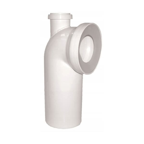 Toiletskålsrørsforbindelse 110 mm med 50 mm sideindløb