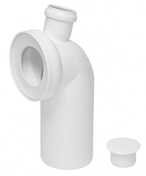 Toiletskålsrørsforbindelse 110 mm med 50 mm sideindløb