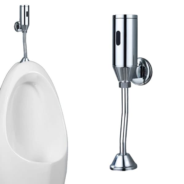 Urinal Spuleventil, Automatisk Induktion, Vandbesparende Design, Holdbar Kobberkonstruktion,Sølv
