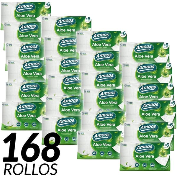 WC-paperi, kolmikerroksinen pehmeys, aloe vera -uutteella rikastettu, uusiutuvat luonnonvarat, Pakkaus 168 rullaa ++ edullinen