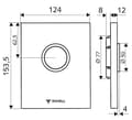 Miniatyrbillede 2 af 2: Skjult urinalcisterne - udvendigt element Compact II Edition mekanisk forkromet